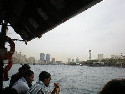Heading across the Dubai creek on an abra
