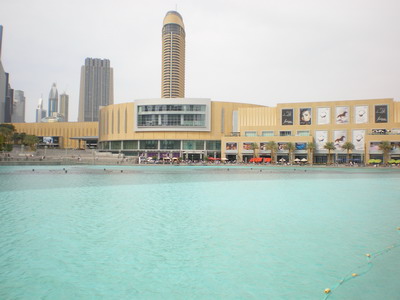 The Dubai Mall looking across the fountain pool