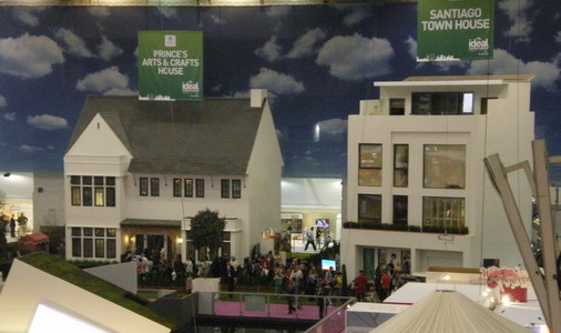 Two display houses at the Ideal Home Show
