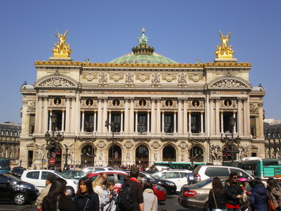 The magnificent Opera house with gold glistening in the Spring sunshine
