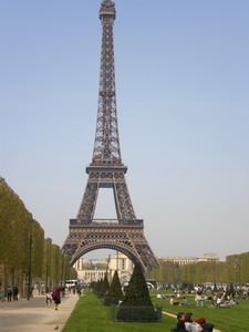 The Eiffel Tower and a glorious blue sky over Paris!