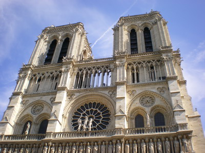 The front of Notre Dame