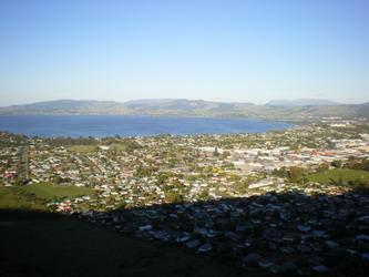 View from Mount Ngongotaha over Rotorua and Lake Rotorua